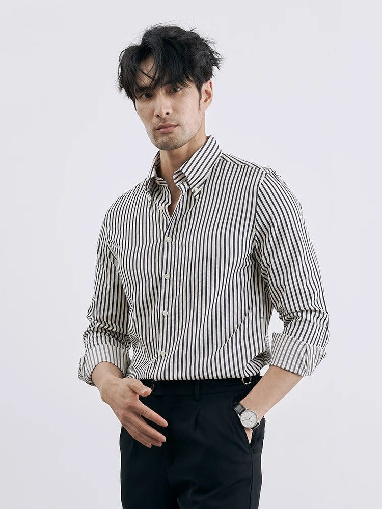 Urban Gents | Korean Style Striped Shirt
