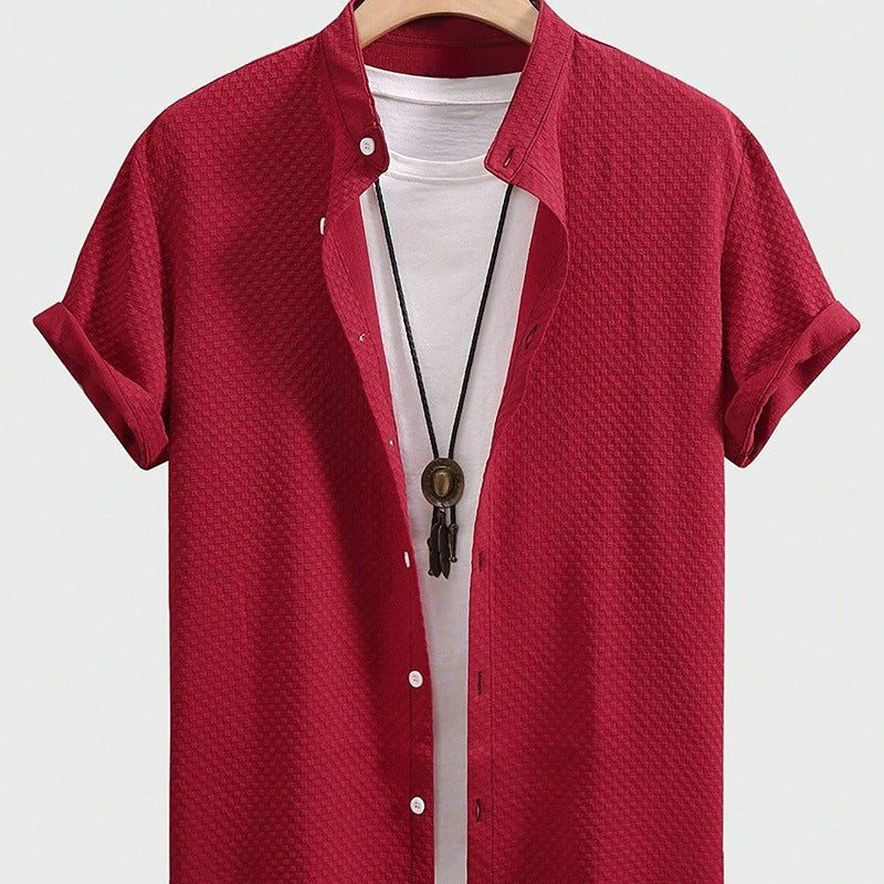 Urban Gents | Stand Collar Summer Shirt