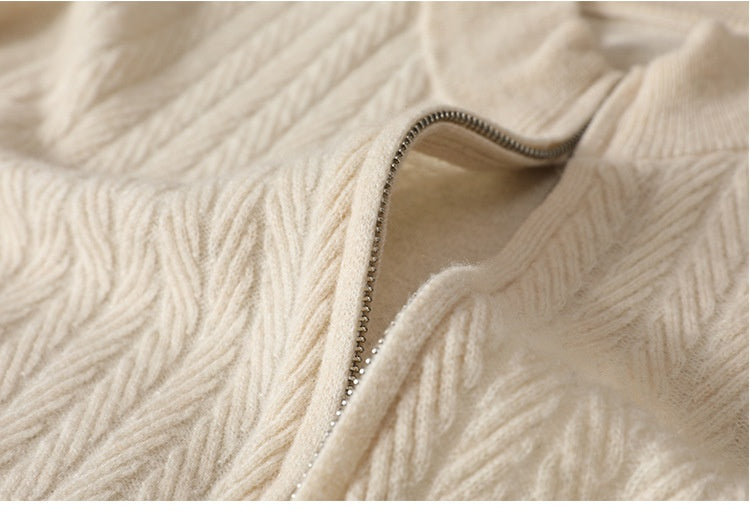 Urban Gents | Twisted Knit Zipper Cardigan