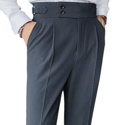 Urban Gents | Men's Retro High-Waist Straight Pants