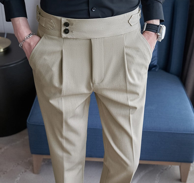Slim Fit Ankle Suit Pants
