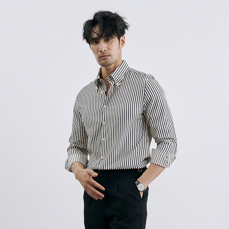 Urban Gents | Korean Style Striped Shirt