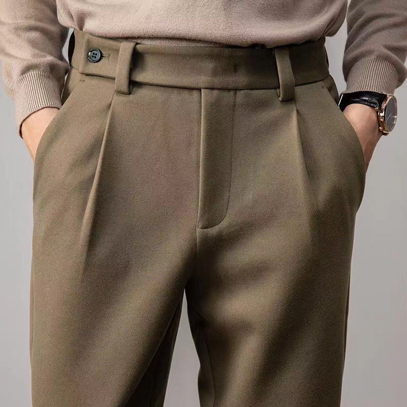 Lined straight trousers