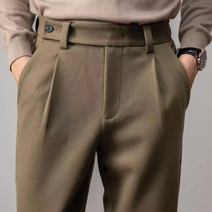 Lined straight trousers
