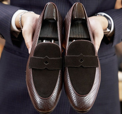 Structured leather loafers