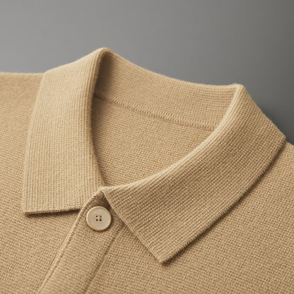 Urban Gents Wool Polo-Collar Cardigan