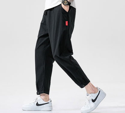 Cotton Linen Cropped Pants