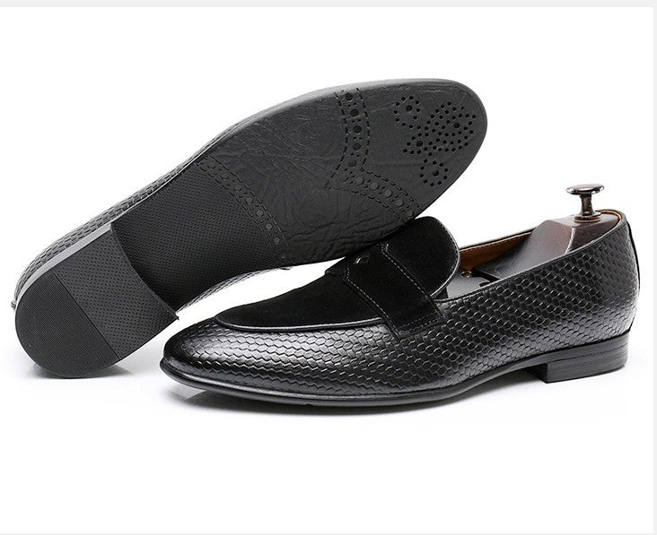 Structured leather loafers