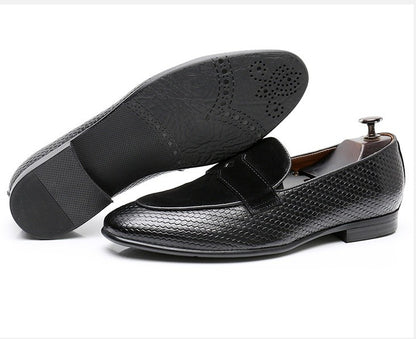 Structured leather loafers