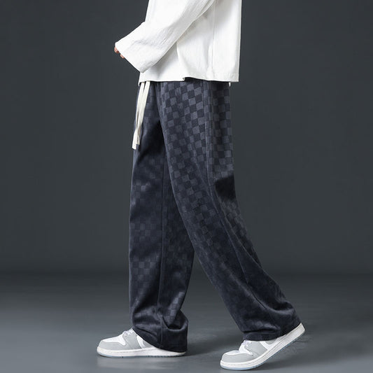 Checkerboard Corduroy Sweatpants
