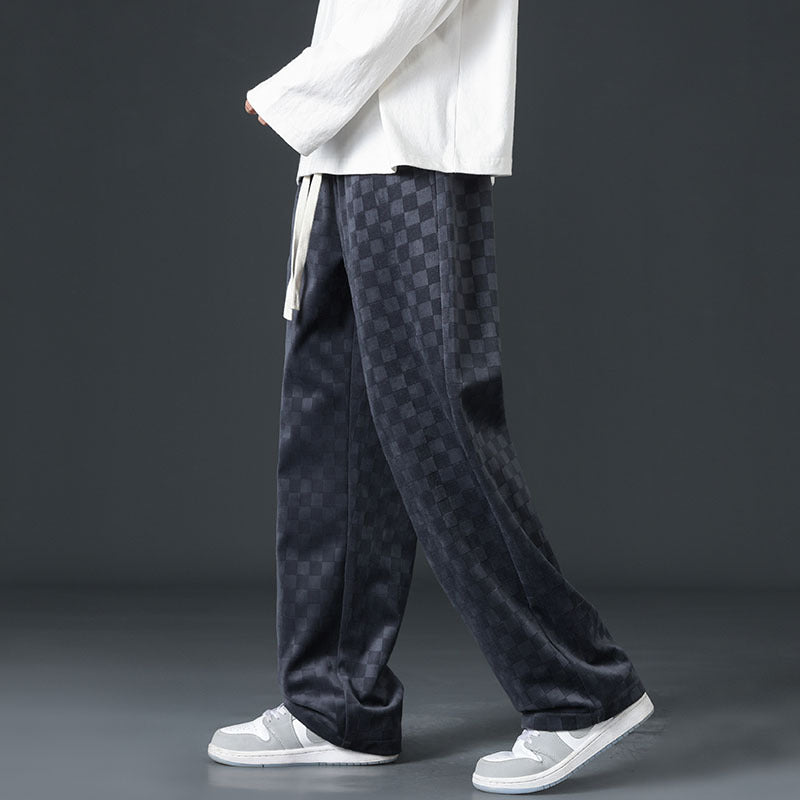 Checkerboard Corduroy Sweatpants