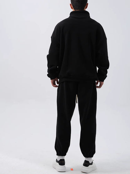 Loose-fitting fleece tracksuit