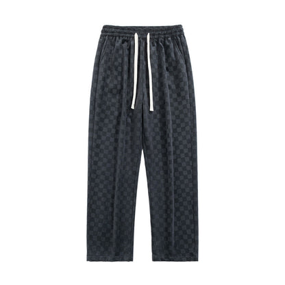 Checkerboard Corduroy Sweatpants