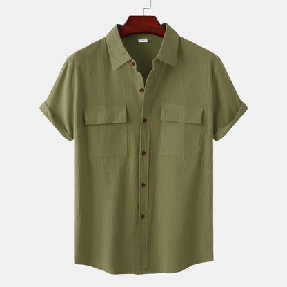 Urban Gents | Relaxed Linen Short Sleeve Shirt