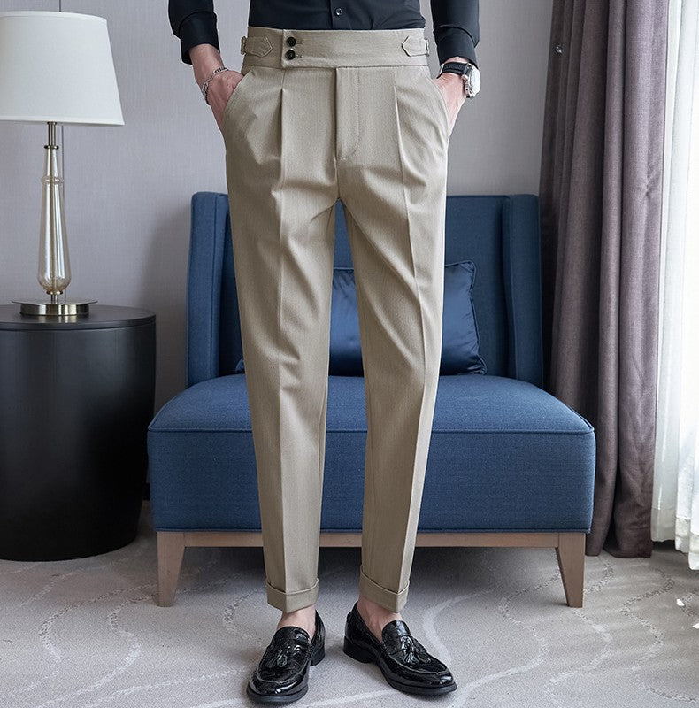 Slim Fit Ankle Suit Pants