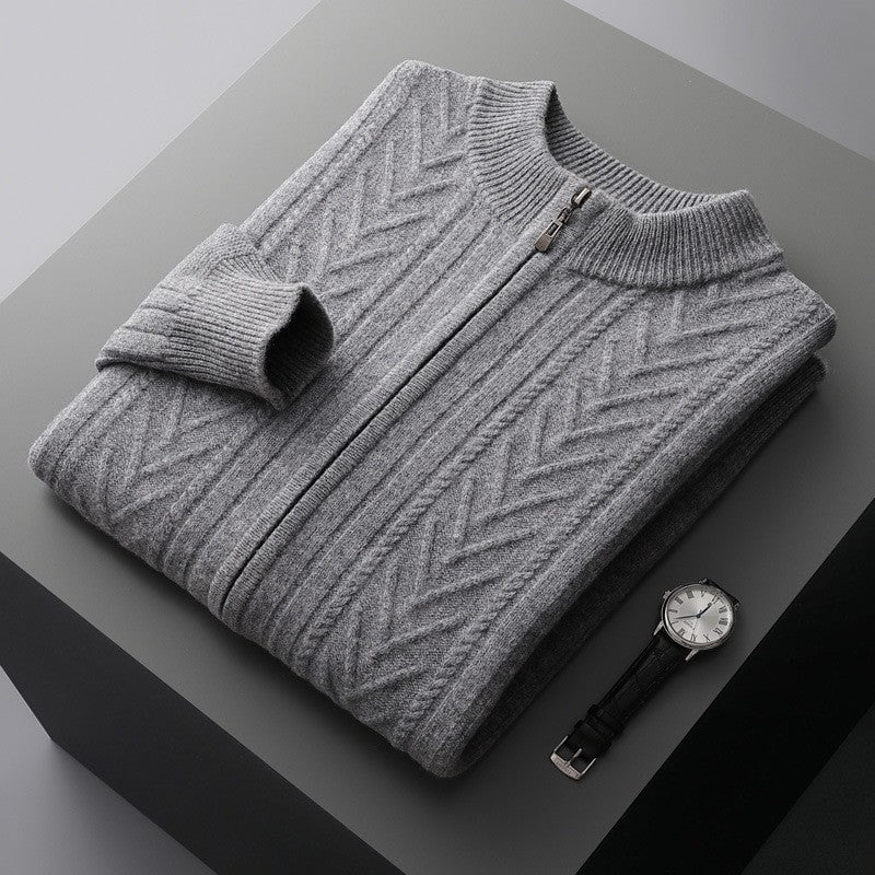 Cashmere Knit with Stand Up Collar