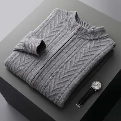 Cashmere Knit with Stand Up Collar