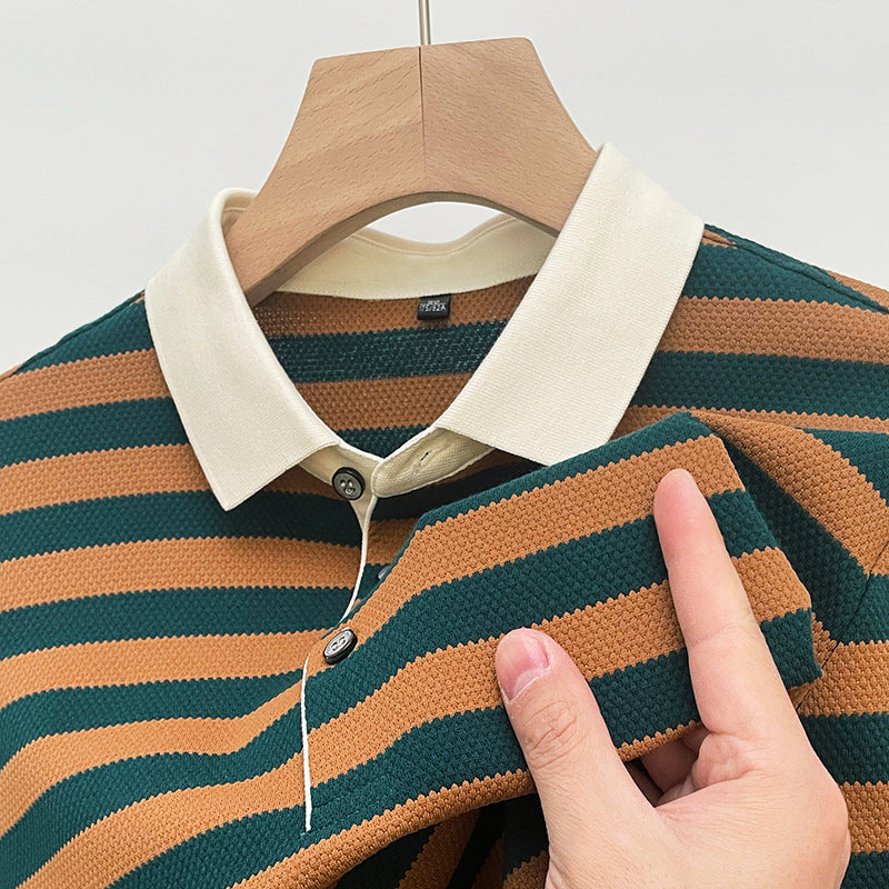 Urban Gents | Men's Striped Polo – Short Sleeve