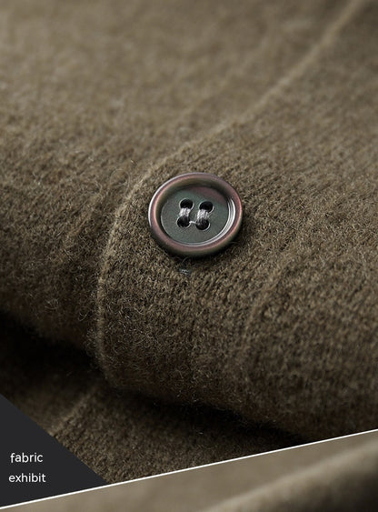 Urban Gents Wool Polo-Collar Cardigan