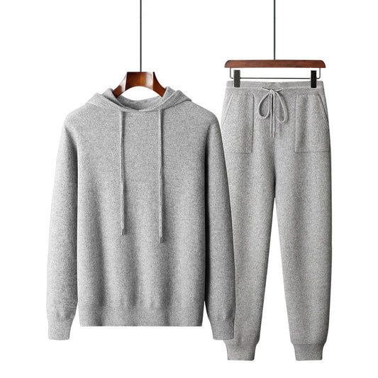 Urban Gents | Men's Hooded Knit Tracksuit – Casual Set