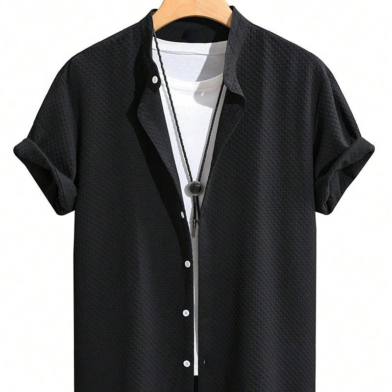 Urban Gents | Stand Collar Summer Shirt