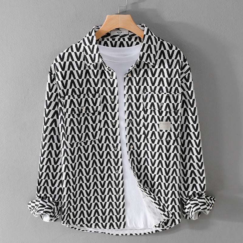 Urban Gents | Printed Casual Long Sleeve Shirt