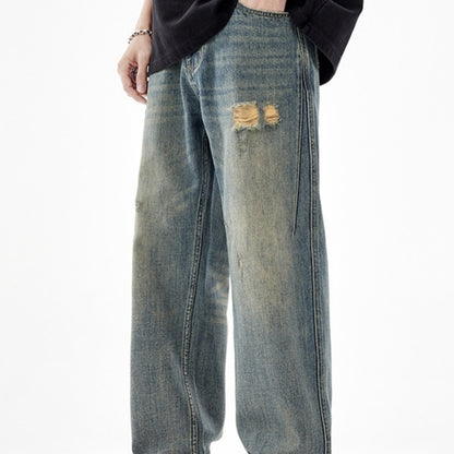 Urban Gents | Retro Wide-Leg Ripped Jeans