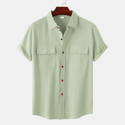 Urban Gents | Relaxed Linen Short Sleeve Shirt