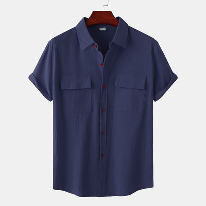 Urban Gents | Relaxed Linen Short Sleeve Shirt