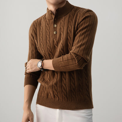 Cable Knit Henley Sweater