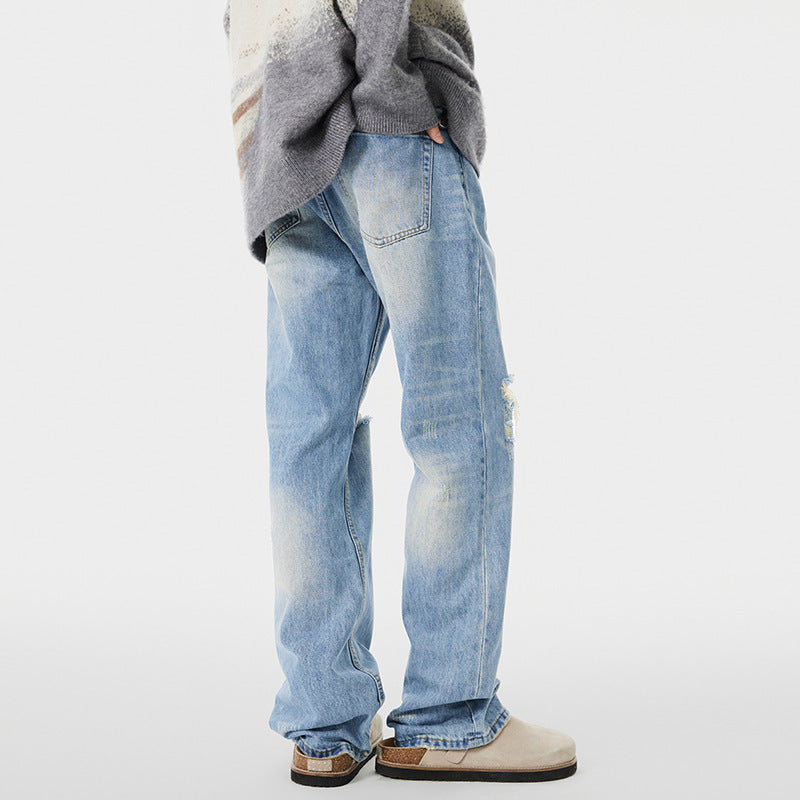 Urban Gents | Ripped Wide-Leg Jeans