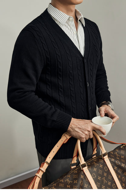 Urban Gents | Solid Knit Cardigan Sweater