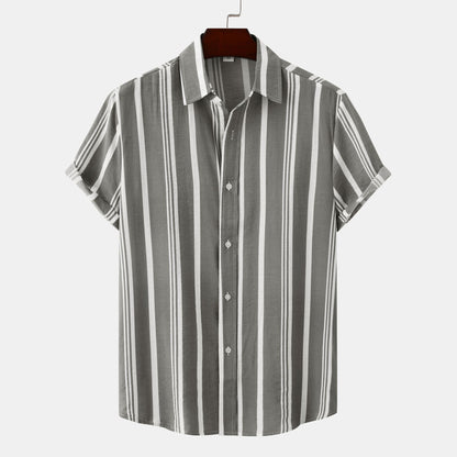 Urban Gents | Men's Casual Striped Short Sleeve Shirt