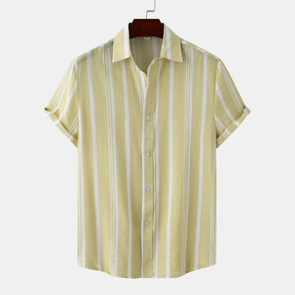Urban Gents | Men's Casual Striped Short Sleeve Shirt