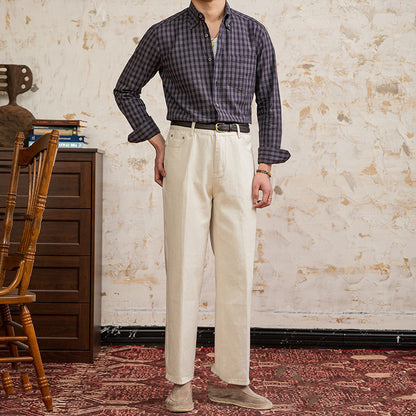 Urban Gents | Vintage Plaid Linen-Cotton Shirt