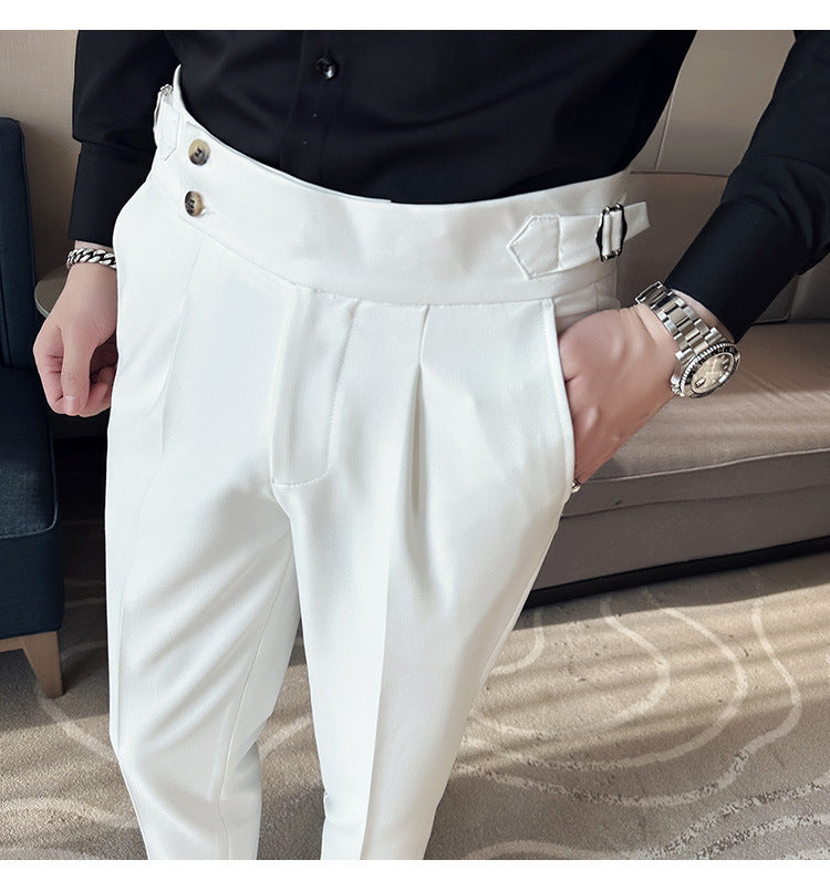 Slim Fit Ankle Suit Pants