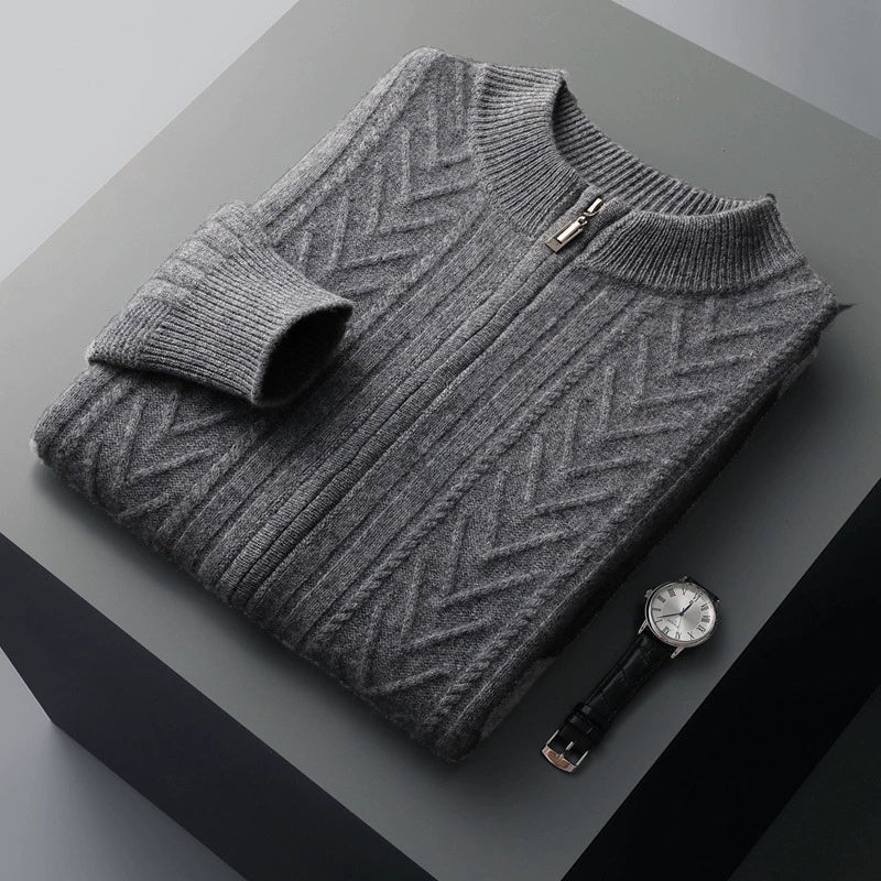 Cashmere Knit with Stand Up Collar