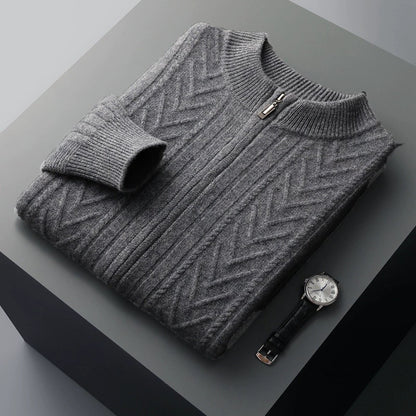 Cashmere Knit with Stand Up Collar