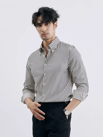 Urban Gents | Korean Style Striped Shirt