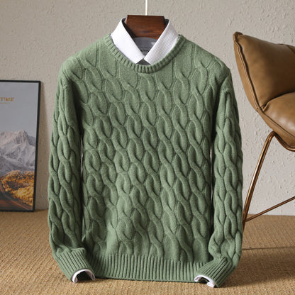 Round Neck Casual Sweater for Men