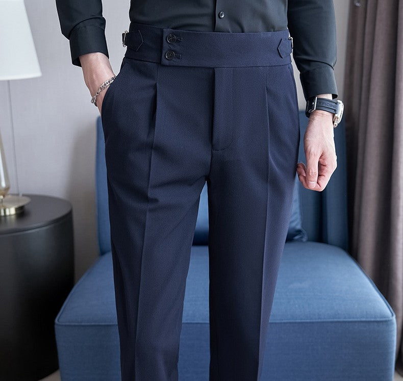 Slim Fit Ankle Suit Pants