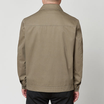 Cotton Casual Turn-Down Collar Jacket