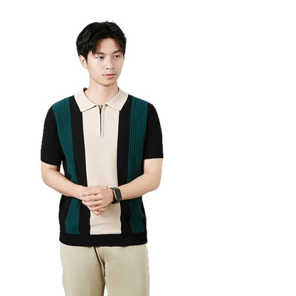 Urban Gents Contrast-Stripe Knit Polo