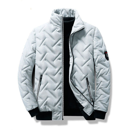 Short stand-up collar puffer jacket