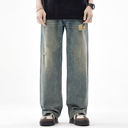Urban Gents | Retro Wide-Leg Ripped Jeans