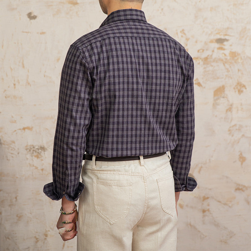 Urban Gents | Vintage Plaid Linen-Cotton Shirt