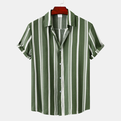 Urban Gents | Men's Casual Striped Short Sleeve Shirt