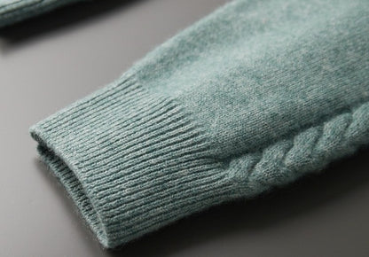 Men's half-collar cashmere sweater long sleeve