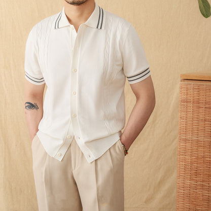 Urban Gents | Cotton Knit Polo Shirt