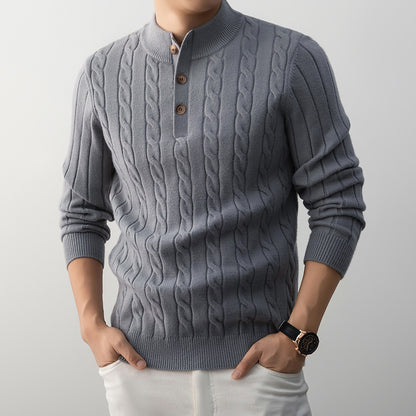 Cable Knit Henley Sweater